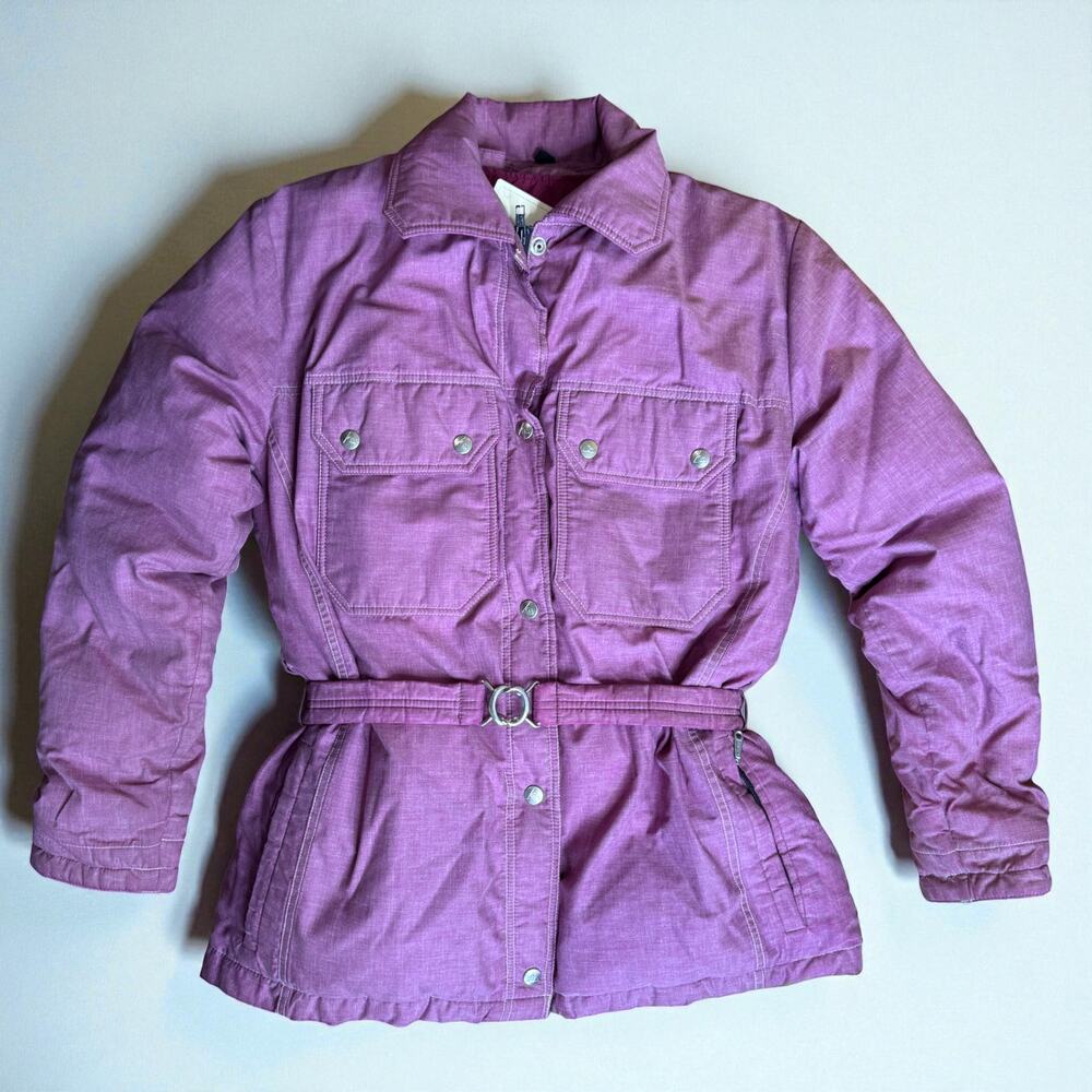 Vintage Top Purple Gerry Down Feather Puffer 1970s Ski Jacket USA Made